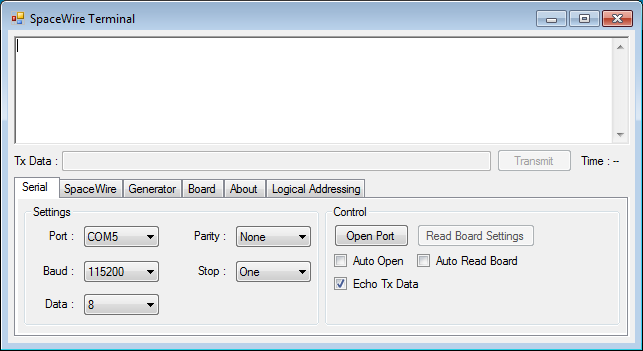 Windows UART Interface